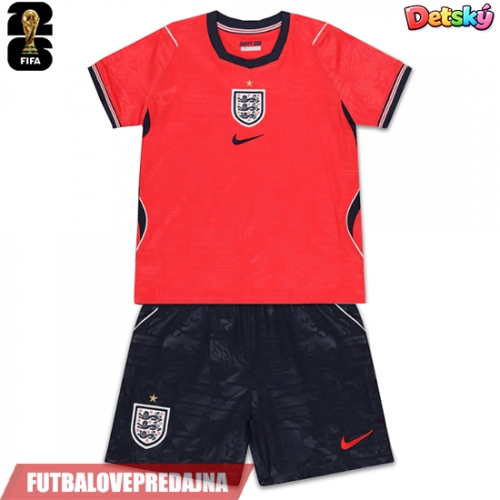 Lacne Dětský Futbalové dres Anglicko MS 2026 Krátky Rukáv - Preč (+ trenírky)